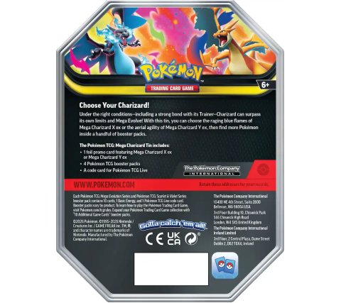 Pokemon TCG - Mega Evolution - Ascended Heroes EX Tin: Mega Charizard X