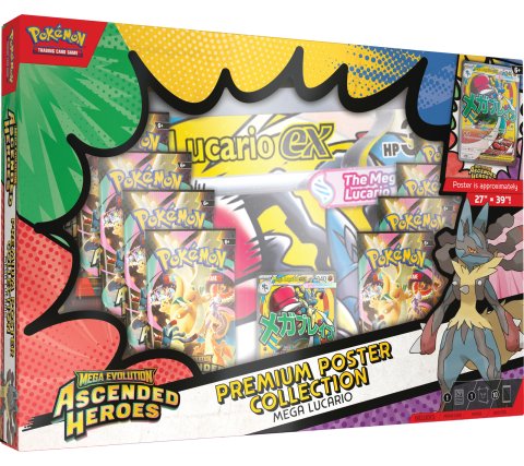 Pokemon TCG - Mega Evolution - Ascended Heroes Premium Poster Collection: Mega Lucario