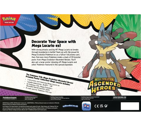 Pokemon TCG - Mega Evolution - Ascended Heroes Premium Poster Collection: Mega Lucario