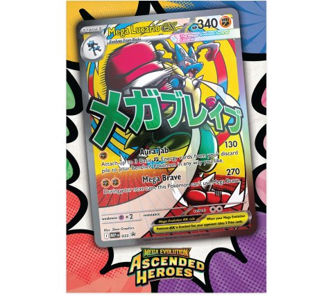 Pokemon TCG - Mega Evolution - Ascended Heroes Premium Poster Collection: Mega Lucario