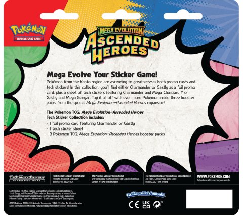 Pokemon TCG - Mega Evolution - Ascended Heroes Tech Sticker Blister: Gastly