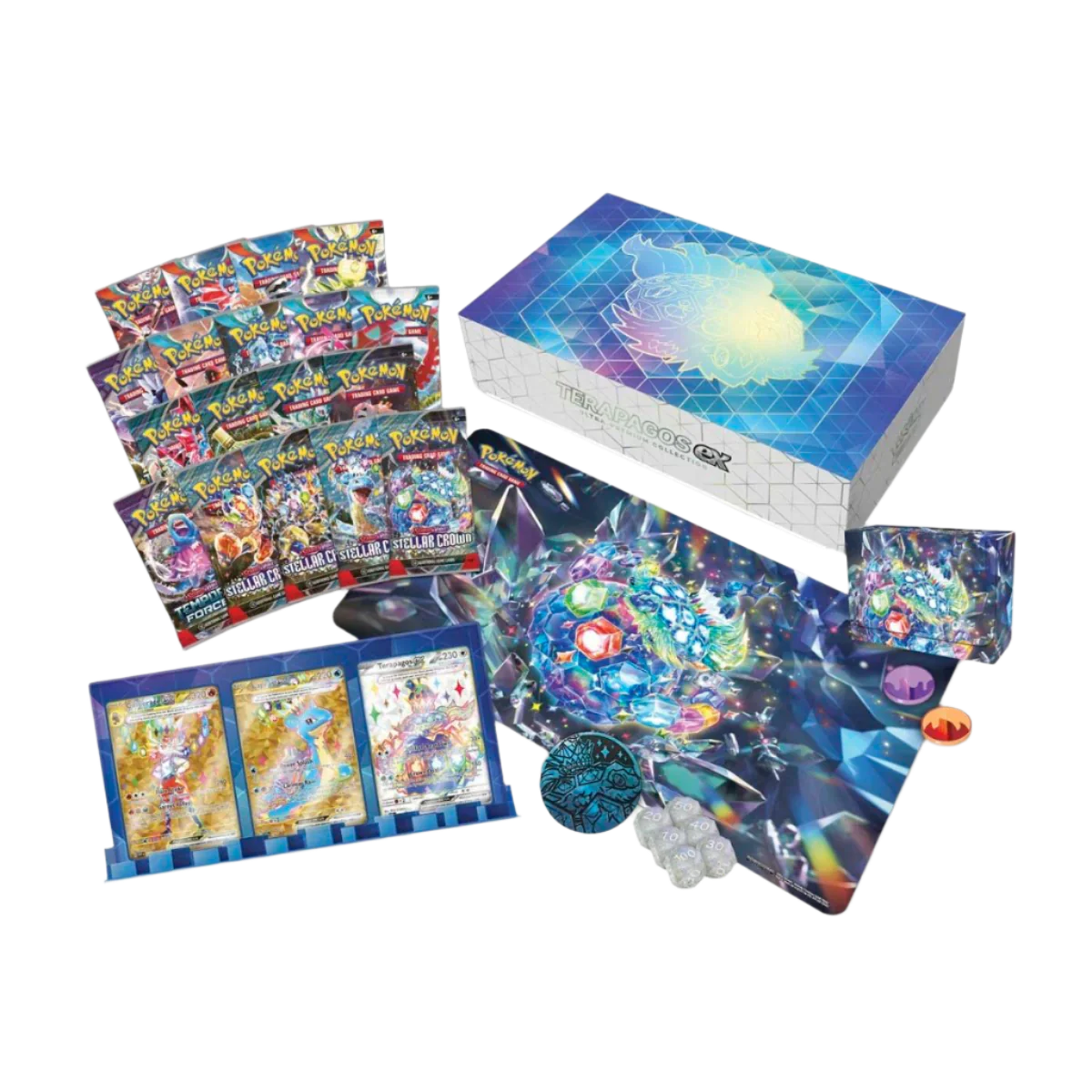 Pokemon TCG - Scarlet & Violet - Ultra Premium Collection - Terapagos Box Contents