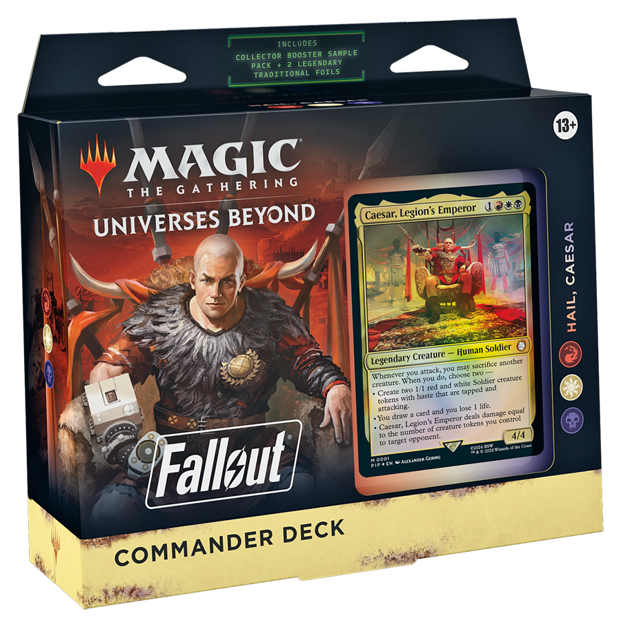 Magic: The Gathering Fallout Hail, Caesar Commander Deck, left angled packaging view