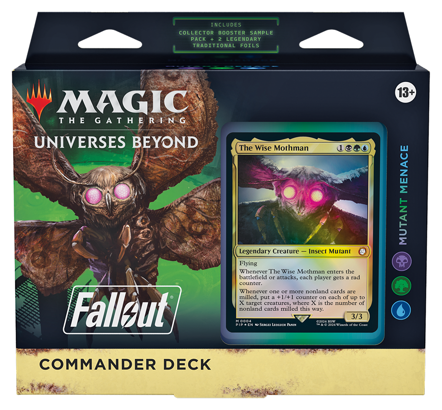 Mutant Menace Fallout Commander Deck for Magic: The Gathering, front packaging view