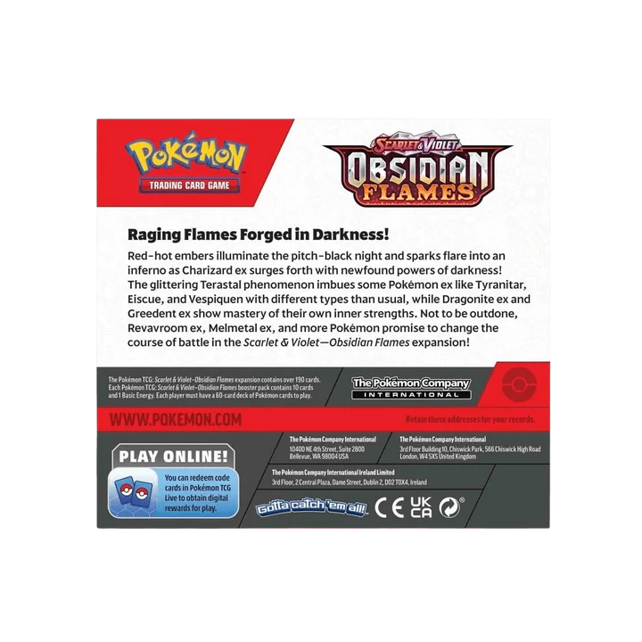 Pokemon TCG - Scarlet & Violet - Obsidian Flames Booster Box (36 Packs)