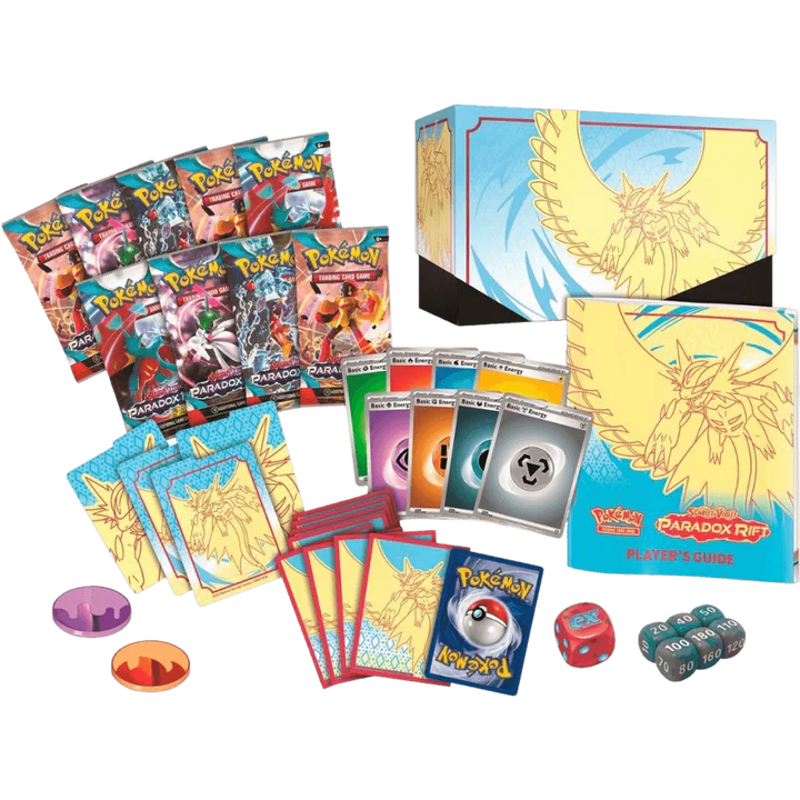 Pokemon TCG - Scarlet & Violet - Paradox Rift - Elite Trainer Box - Roaring Moon Box content