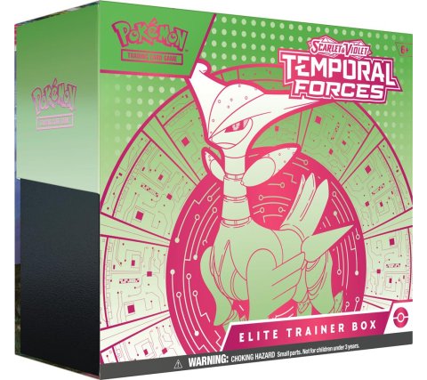 Pokemon TCG - Scarlet & Violet - Temporal Forces - Elite Trainer Box - Iron Leaves Box