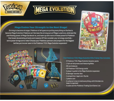 Pokemon TCG - Mega Evolutions - Base Set - Elite Trainer Box (Lucario) Pokemon TCG - Mega Evolutions - Base Set - Elite Trainer Box (Lucario)