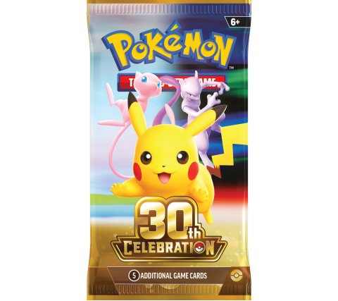 Pokémon TCG 30th Celebration individual booster pack featuring Pikachu artwork